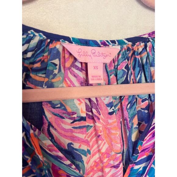 Long Sleeve Rayon Lilly Pulitzer Top Size XS - Picture 3 of 6